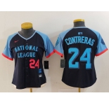 Women's Milwaukee Brewers #24 William Contreras Navy 2024 All Star Limited Stitched Jerseys