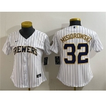 Women's Milwaukee Brewers #32 Jacob Misiorowski White Cool Base Stitched Baseball Jersey
