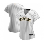 Women's Milwaukee Brewers Alternate 2020 Baseball Team Jersey White Navy