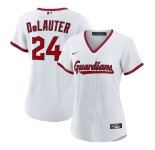 Women's Cleveland Guardians #24 Chase DeLauter Nike White Home Replica Jersey