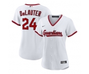 Women's Cleveland Guardians #24 Chase DeLauter Nike White Home Replica Jersey