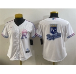 Women's Kansas City Royals Team Big Logo White 2026 City Connect Stadium Stitched Baseball Jersey
