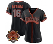 Women's San Francisco Giants #16 Rafael Devers Black 2026 Alternate Stadium Stitched Baseball Jersey