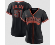 Women's San Francisco Giants #51 Jung Hoo Lee Black 2026 Alternate Stitched Baseball Jersey
