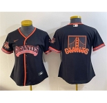Women's San Francisco Giants Team Big Logo Black 2026 Alternate Stadium Stitched Baseball Jersey