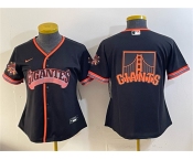 Women's San Francisco Giants Team Big Logo Black 2026 Alternate Stadium Stitched Baseball Jersey
