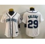 Women's Seattle Mariners #29 Cal Raleigh White Cool Base Stitched Baseball Jersey