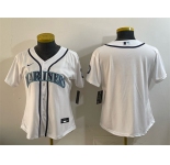 Women's Seattle Mariners Blank White Cool Base Stitched Baseball Jersey