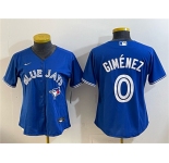 Women's Toronto Blue Jays #0 Andrés Giménez Blue Cool Base Stitched Baseball Jersey