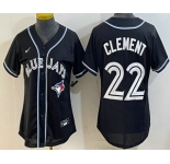 Women's Toronto Blue Jays #22 Ernie Clement 2026 Black Fashion Cool Base Jersey