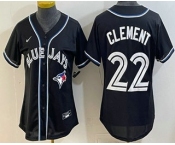 Women's Toronto Blue Jays #22 Ernie Clement 2026 Black Fashion Cool Base Jersey