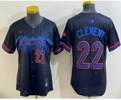 Women's Toronto Blue Jays #22 Ernie Clement Black City Limited Jersey