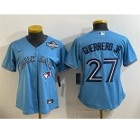 Women's Toronto Blue Jays #27 Vladimir Guerrero Jr. Blue 2025 World Series Cool Base Stitched Baseball Jersey
