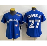 Women's Toronto Blue Jays #27 Vladimir Guerrero Jr. Royal 2025 World Series Cool Base Stitched Baseball Jersey
