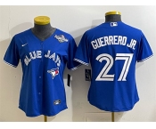 Women's Toronto Blue Jays #27 Vladimir Guerrero Jr. Royal 2025 World Series Cool Base Stitched Baseball Jersey
