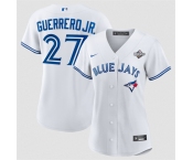 Women's Toronto Blue Jays #27 Vladimir Guerrero Jr. White 2025 World Series Home Cool Base Stitched Baseball Jersey