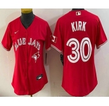 Women's Toronto Blue Jays #30 Alejandro Kirk Red Alternate Cool Base Jersey