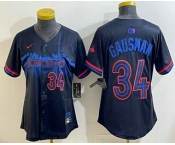 Women's Toronto Blue Jays #34 Kevin Gausman Black City Limited Jersey