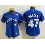 Women's Toronto Blue Jays #47 Addison Barger Royal 2025 World Series Cool Base Stitched Baseball Jersey