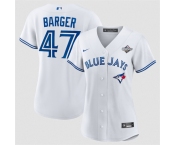 Women's Toronto Blue Jays #47 Addison Barger White 2025 World Series Home Cool Base Stitched Baseball Jersey