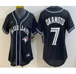 Women's Toronto Blue Jays #7 Kazuma Okamoto 2026 Black Fashion Cool Base Jersey