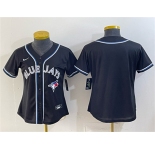 Women's Toronto Blue Jays Blank 2026 Fashion Replica Black Out Stitched Baseball Jersey
