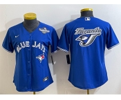 Women's Toronto Blue Jays Team Big Logo Royal 2025 World Series Cool Base Stitched Baseball Jersey