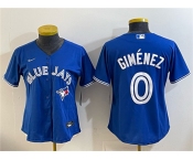 Youth Toronto Blue Jays #0 Andrés Giménez Blue Cool Base Stitched Baseball Jersey