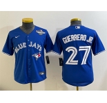 Youth Toronto Blue Jays #27 Vladimir Guerrero Jr. Royal 2025 World Series Cool Base Stitched Baseball Jersey