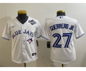 Youth Toronto Blue Jays #27 Vladimir Guerrero Jr. White 2025 World Series Cool Base Stitched Baseball Jersey