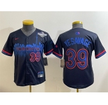 Youth Toronto Blue Jays #39 Trey Yesavage Navy 2025 World Series City Connect Limited Stitched Baseball Jersey