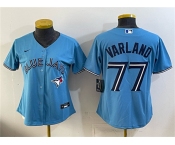 Youth Toronto Blue Jays #77 Louis Varland Blue Stitched Baseball Jersey