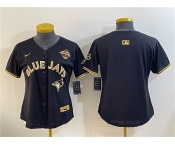 Youth Toronto Blue Jays Blank Black Gold 2025 American League Champions Limited Stitched Jersey