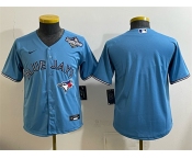 Youth Toronto Blue Jays Blank Blue 2025 World Series Cool Base Stitched Baseball Jersey
