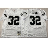Men's Las Vegas Raiders #32 Jack Tatum White Throwback Football Stitched Jersey