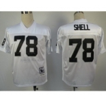 Oakland Raiders #78 Art Shell White Throwback Jersey