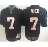 Atlanta Falcons #7 Michael Vick Black Throwback Jersey