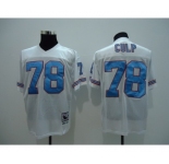 Houston Oilers #78 Cuyley Culp White Throwback Jersey