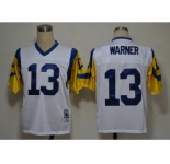 St. Louis Rams #13 Curt Warner White Throwback Jersey