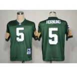 Green Bay Packers #5 Paul Hornung Green Short-Sleeved Throwback Jersey