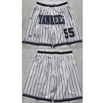 Men's New Yok Yankees #55 White Shorts