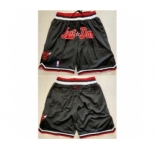 Men Chicago Bulls Black Mitchell Ness Shorts