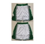 Men's Boston Celtics White 75th Anniversary Shorts