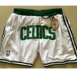 Men's Boston Celtics White Just Don Shorts Swingman Shorts