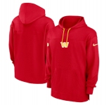 Men's Washington Commanders Red Performance Pullover Hoodie