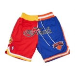1994 NBA Finals Rockets x Knicks Shorts (Red-Blue) JUST DON By Mitchell & Ness