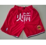 Men's Houston Rockets 1993-94 Red Just Don Shorts Swingman Shorts