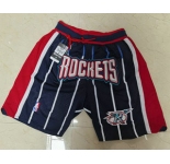 Men's Houston Rockets Navy Blue With Pocket Just Don Swingman Shorts