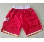 Men's Houston Rockets New Red 2019 Nike Hardwood Classics Stitched NBA Shorts