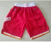 Men's Houston Rockets New Red 2019 Nike Hardwood Classics Stitched NBA Shorts